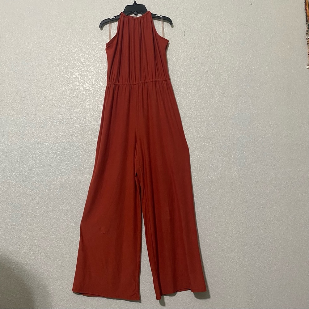 Dark orange elegant jumpsuit